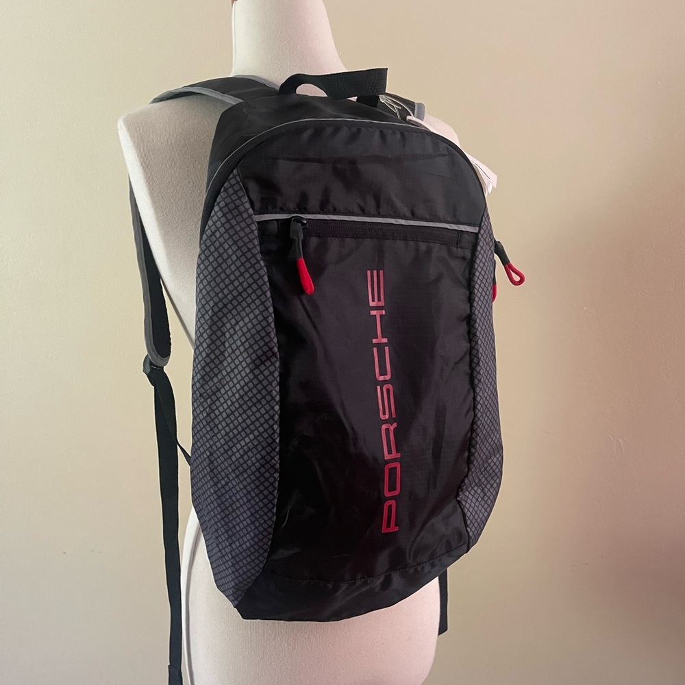 New Porsche Black and Red Men's Backpack